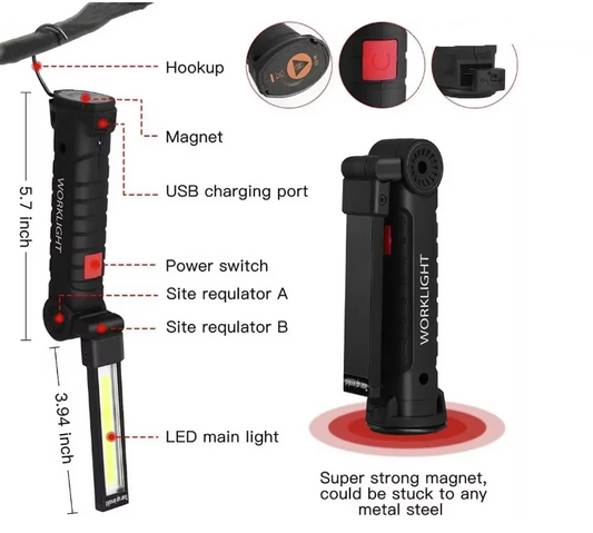 LED Arbeitsleuchte - 5w magnetisch