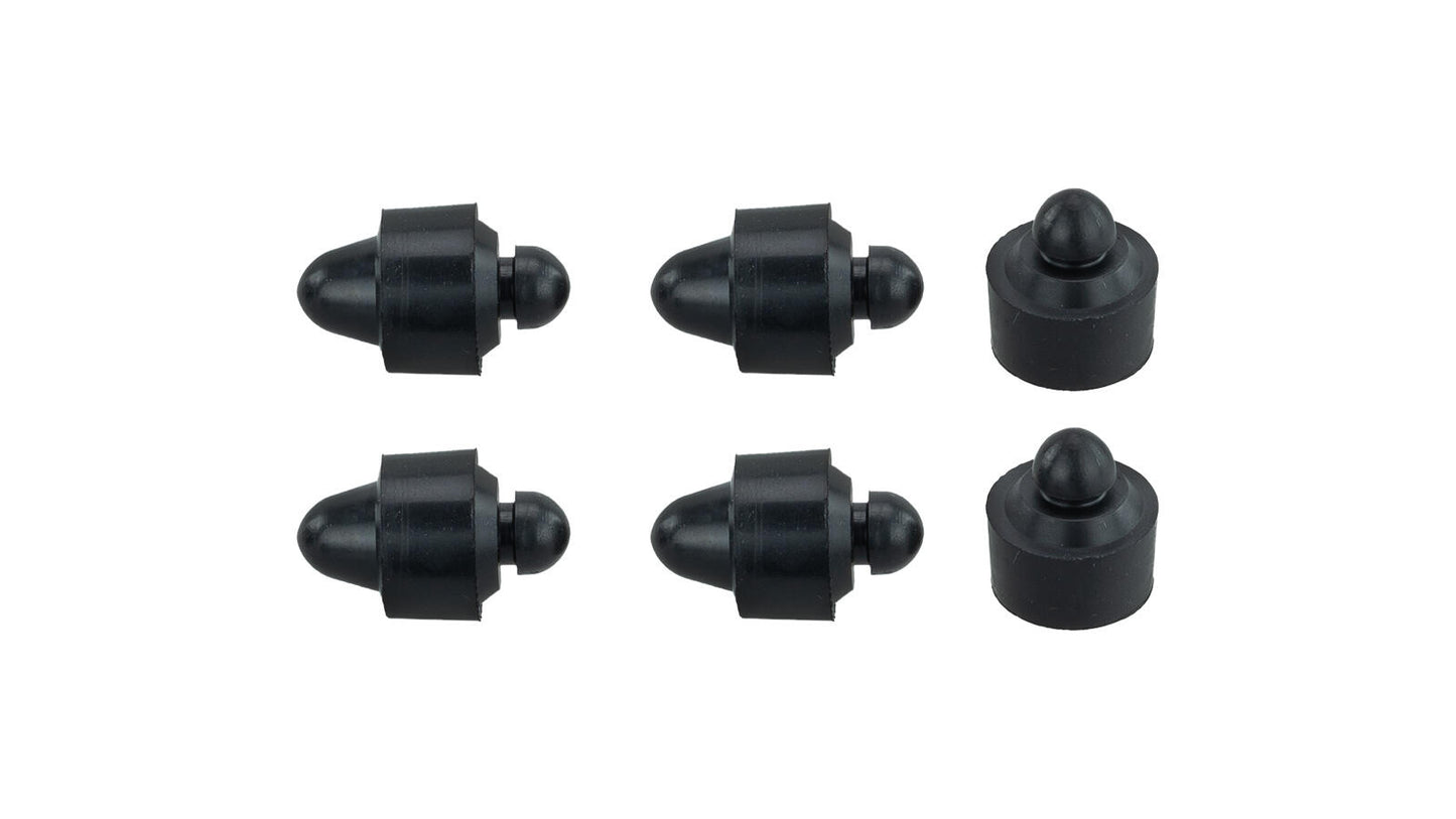 Gummipuffer im Set (6-teilig) für Sitzbank / Doppelsitz (schwarz) passend für KR51, KR51/1, KR51/2