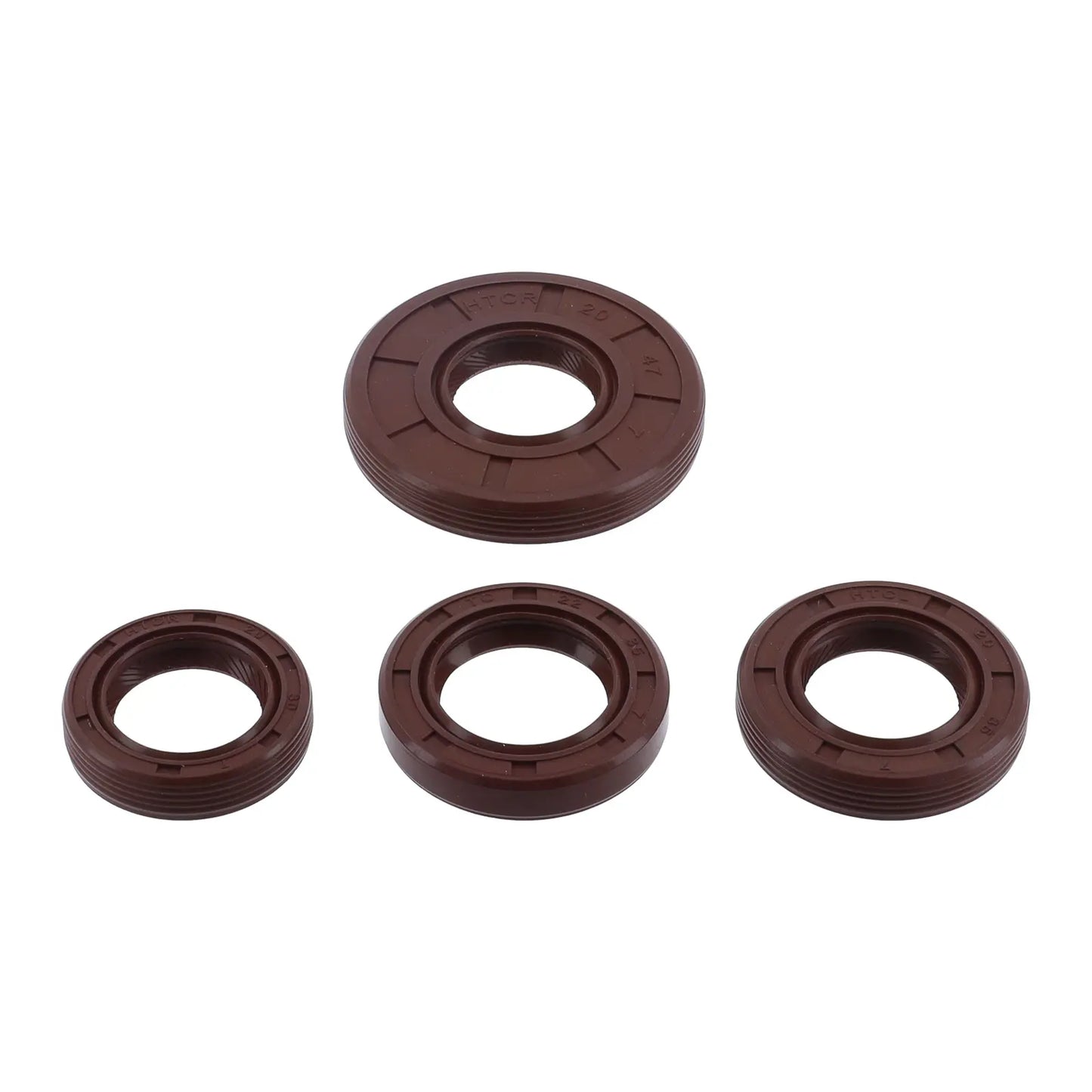 Wellendichtringe im Satz (4-teilig) für Motor braun "TC VITON BROWN" Fluorkautschuk passend für S51, S70, KR51/2, SR50, SR80 (TCK)