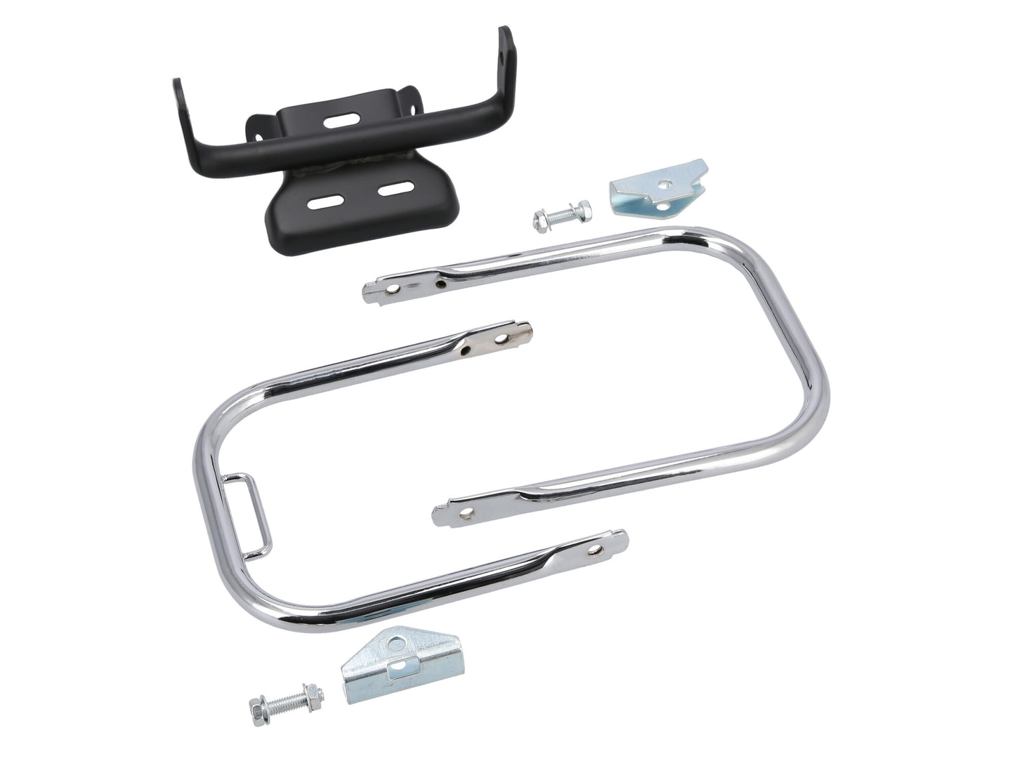 Gepäckträger hinten komplett "kurzer Stützbügel mit Schutzblechhalter ohne Spannband" (Stahl verzinkt) passend für S50, S51, S70
