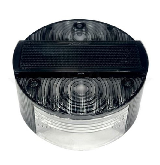 Rücklichtkappe / Lichtaustritt Ø120mm grau (3 Schrauben) 8522.21-200 mit Kennzeichenbeleuchtung (E-Prüfzeichen) passend für S70, SR80, MZ ETZ125, ETZ150, ETZ250