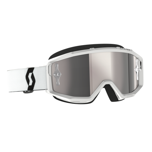 Scott Brille Primal weiss/schwarz Glas silber Chro
