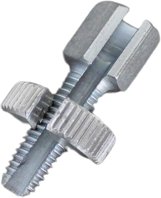 Einstellschraube / Stellschraube mit Rändelmutter für Bowdenzug am Handhebel M6x20 geschlitzt (Aluminium) passend für Moped Artikelnummer: 312