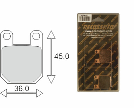 Accossato Bremsbelag Trial 2 Kolben vorn+hinten