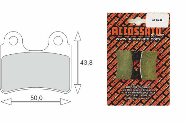 Accossato Bremsbelag 4 Kolben vorn + hinten
