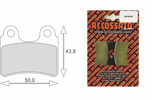 Accossato Bremsbelag 4 Kolben vorn + hinten