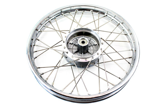 Speichenrad - 16 Zoll (Felge 1,60x16 Stahl verchromt, Nabe Aluminium roh / unbehandelt, Speichensatz verchromt) 16" passend für S50, S51, S70, S53, S83, KR51, KR51/1, KR51/2, SR4-1, SR4-2, SR4-3, SR4-4, Duo