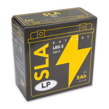 Batterie 12V 5,0Ah (Vlies - wartungsfrei) LB5-3 "CCA 65" passend für S51, S70, SR50, SR80, S53, S83, IWL TR150 Troll (LP Batteries)