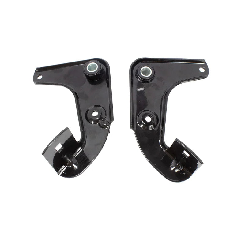 Motorlager / Motorhalter im Set (links & rechts) mit Polyamidbuchse & Aufnahme für Bremslichttaster pulverbeschichtet (schwarz glänzend) passend für S50, S51, S70, S53, S83 Artikelnummer: 3463