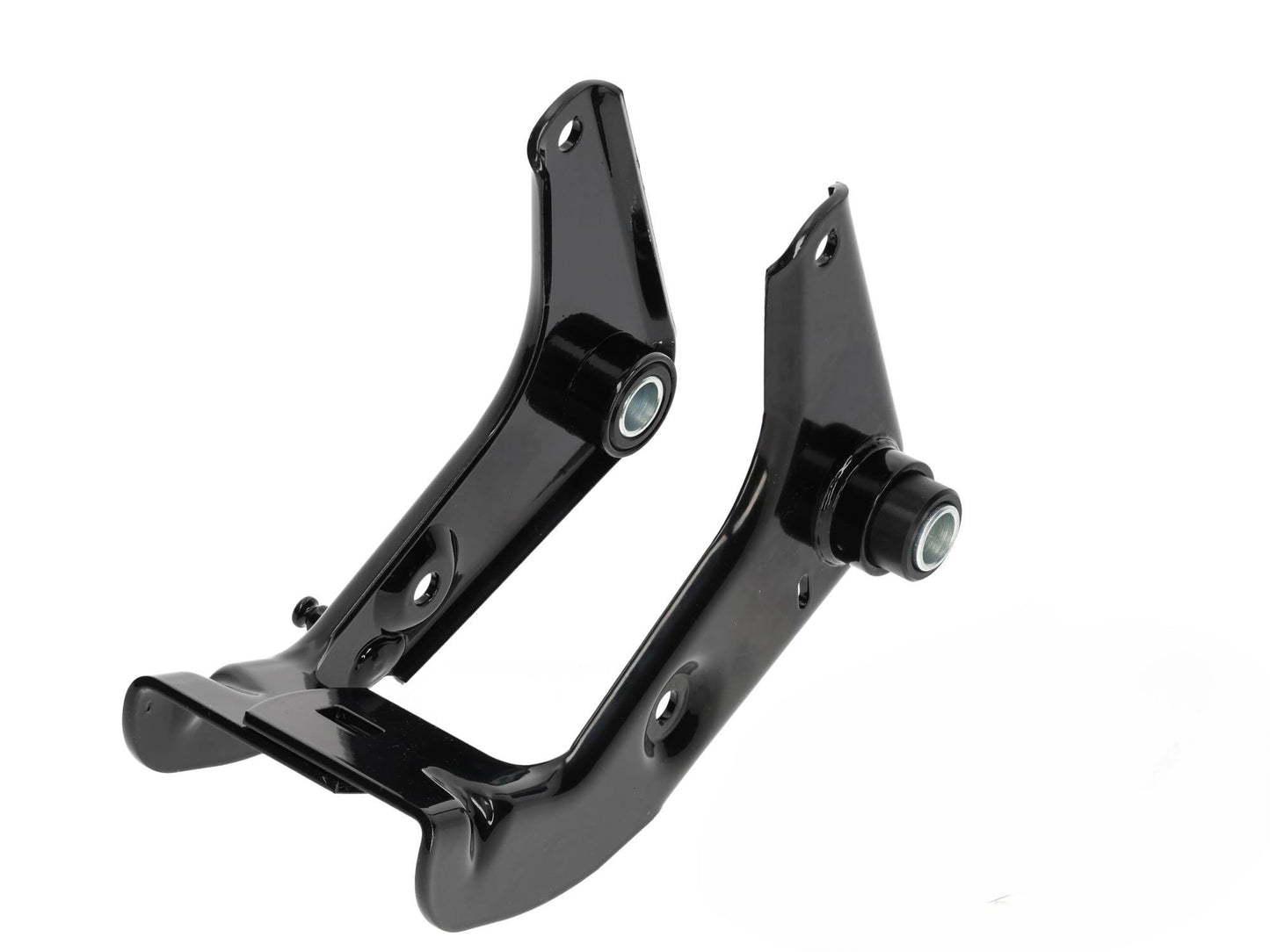 Motorlager / Motorhalter im Set (links & rechts) mit Polyamidbuchse & Aufnahme für Bremslichttaster pulverbeschichtet (schwarz glänzend) passend für S50, S51, S70, S53, S83 Artikelnummer: 3463