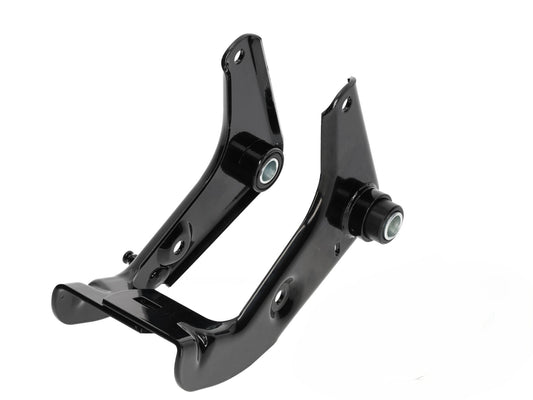 Motorlager / Motorhalter im Set (links & rechts) mit Polyamidbuchse & Aufnahme für Bremslichttaster pulverbeschichtet (schwarz glänzend) passend für S50, S51, S70, S53, S83 Artikelnummer: 3463