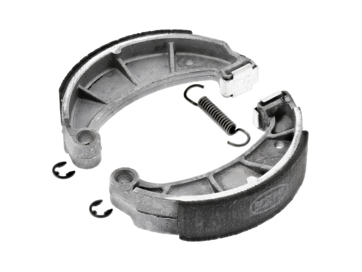 Bremsbacken im Set (5-teilig) mit Feder und 2 Clips passend für S50, S51, S70, S53, S83, SR50, SR80, KR51, KR51/1, KR51/2, SR4-1, SR4-2, SR4-3, SR4-4