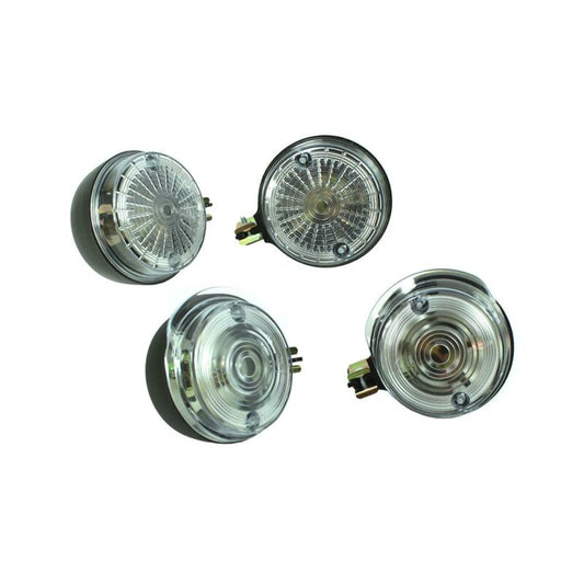 Set Klarglas Blinker rund für Simson S51 S50 SR50 MZ ETZ TS 150 125 250 E-Zeichen