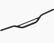 Lenker / Lenkerrohr Ø22mm "Cross flach" mit Teilegutachten (schwarz) passend für S50, S51, S70, MZ ETZ251, ETZ301 (Tommaselli)