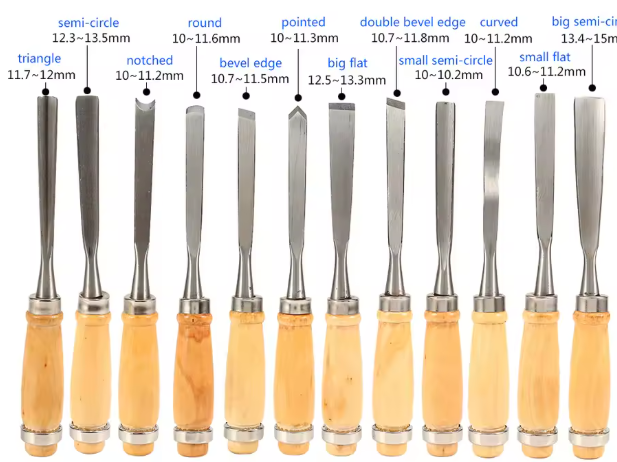 Stemmeisen - Tischler Stecheisen Set 12-teilig